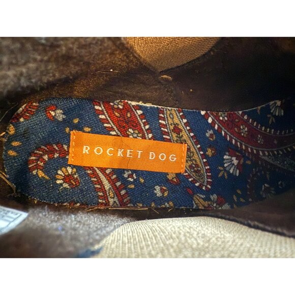 Rocket Dog Brown Faux Leather Ankle Boots booties Size US 10 low heel - Picture 3 of 10